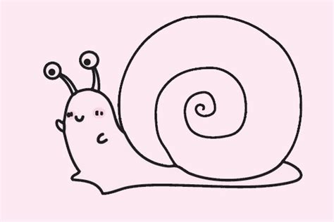 蜗牛的简单画法