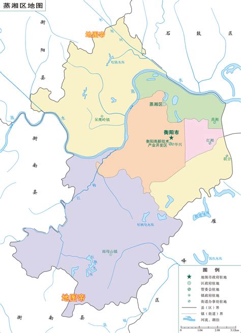 衡阳市市区区域划分图