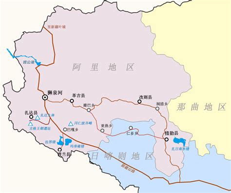 西藏阿里地图全图