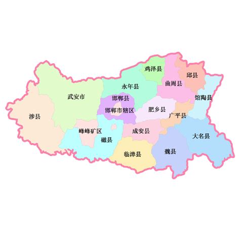 邯郸各县地图