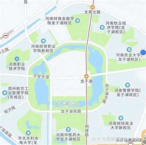 郑州龙子湖大学城分布图