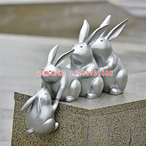 重庆不锈钢兔子雕塑