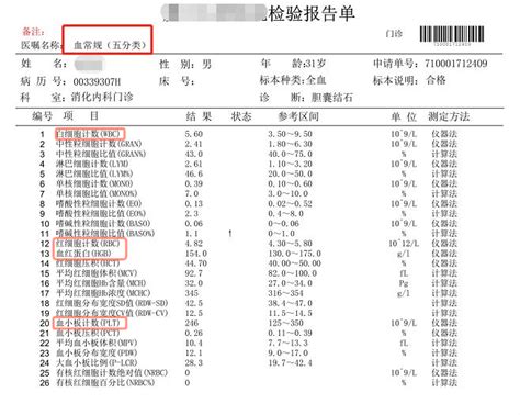 锦州抽血化验单