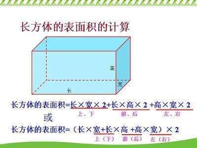 长方体表面积公式3种方法