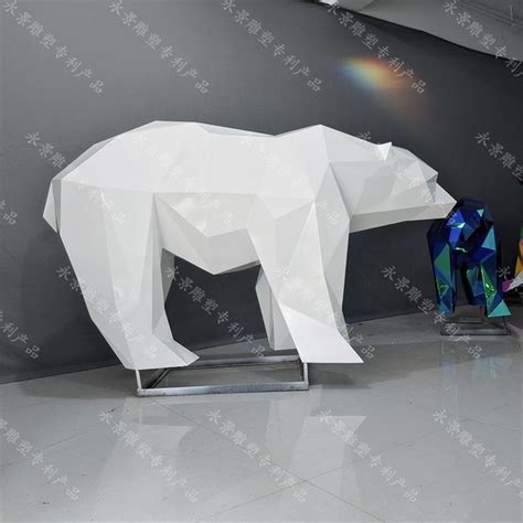 长春不锈钢动物北极熊雕塑
