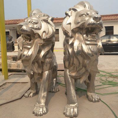 长春不锈钢动物狮子雕塑