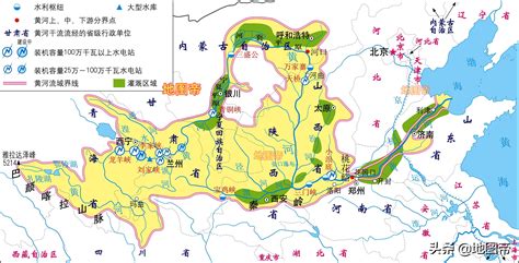 长江黄河流域示意图