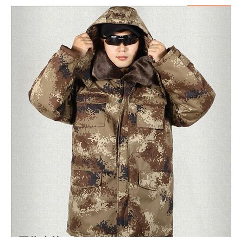 陆军冬季迷彩棉大衣
