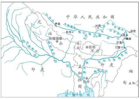雅鲁藏布江水系图
