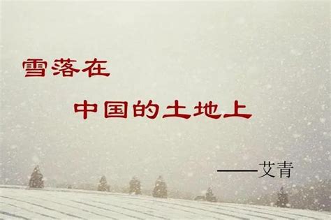雪落在中国的土地上原文