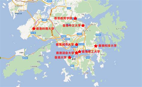香港知名大学分布图