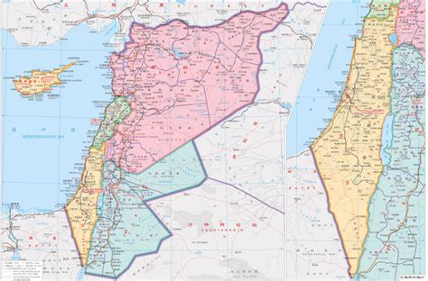 黎巴嫩位置地图