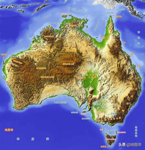 1800年的澳大利亚地形图