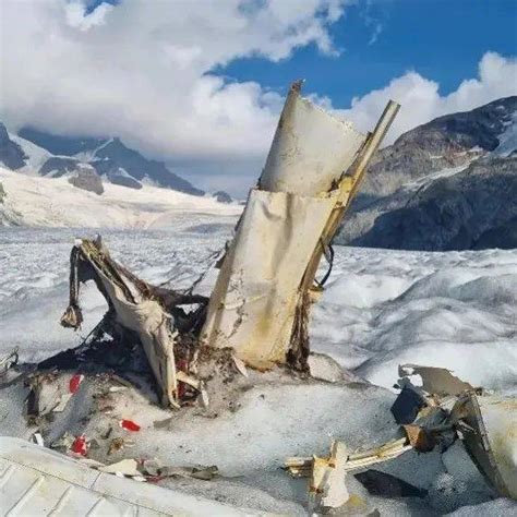 54年前坠机残骸因冰川消融现身