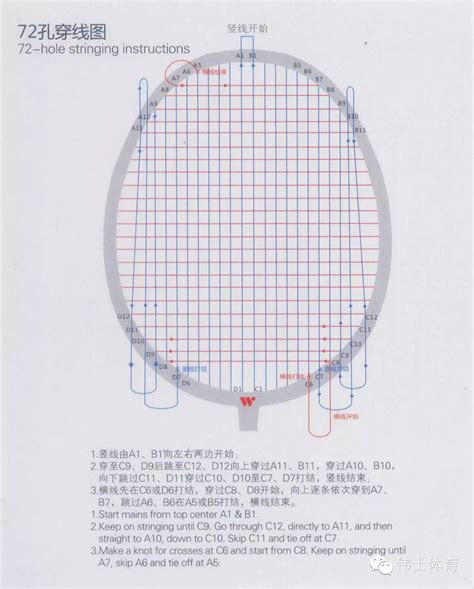 68孔羽毛球拍自己穿线方法