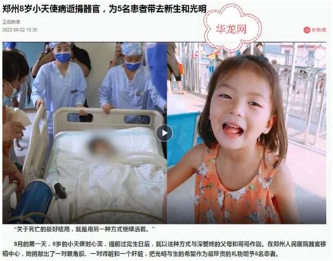 8岁女孩离世捐器官救5人完整版