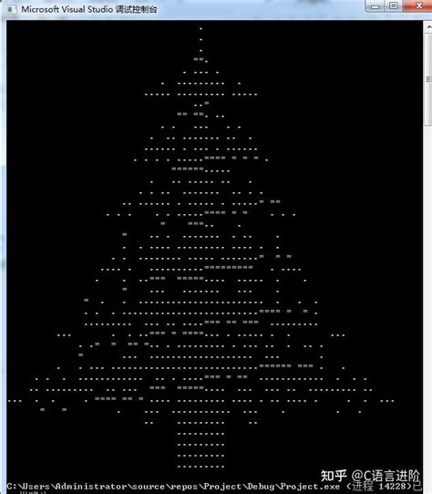 c语言编写简单圣诞树
