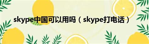 skype中国可以用吗