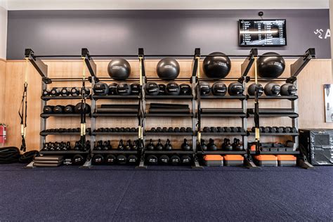 the gym has storage space